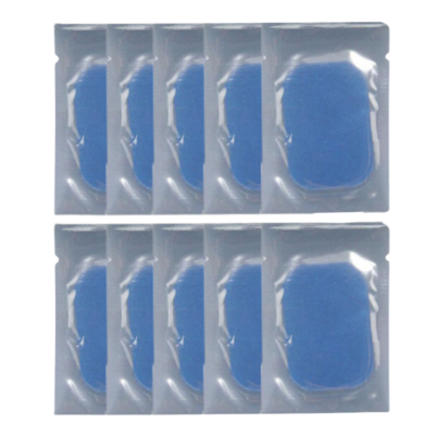 This image shows the bags containing the gel pads used to make the stimulators stick to your body.